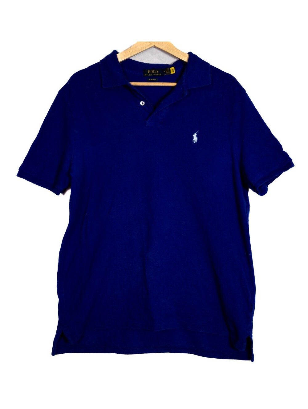 Polo Ralph Lauren Classic Polo Blue with White Pony - 100% Cotton - Men's M